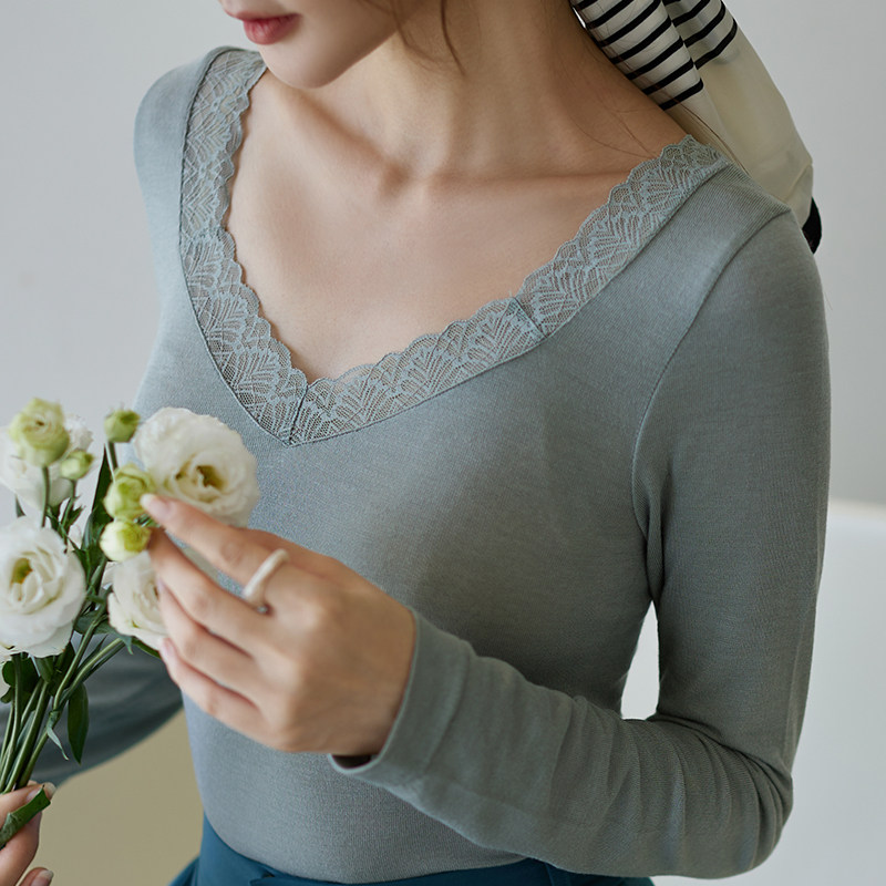 Fever Coat Woman Thin beauty Jabby self-heating Long sleeves No-scratches high-play Nehitch bottom jacket Autumn clothes