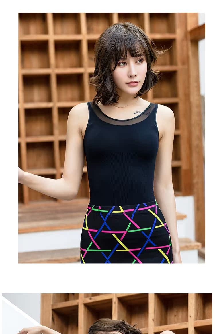 Fimage chic body vest nữ bụng thon eo liền thân body - Áo vest áo cotton nam