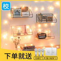 Nail-free punch-free hanging basket College student dormitory upper bed bedside storage rack artifact storage basket
