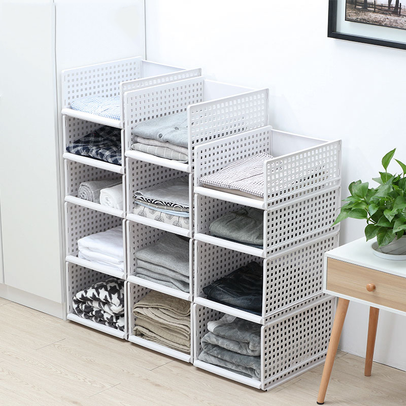 KABAMURA wardrobe storage basket clothing separation storage box bedroom bathroom storage rack can be superimposed gap rack