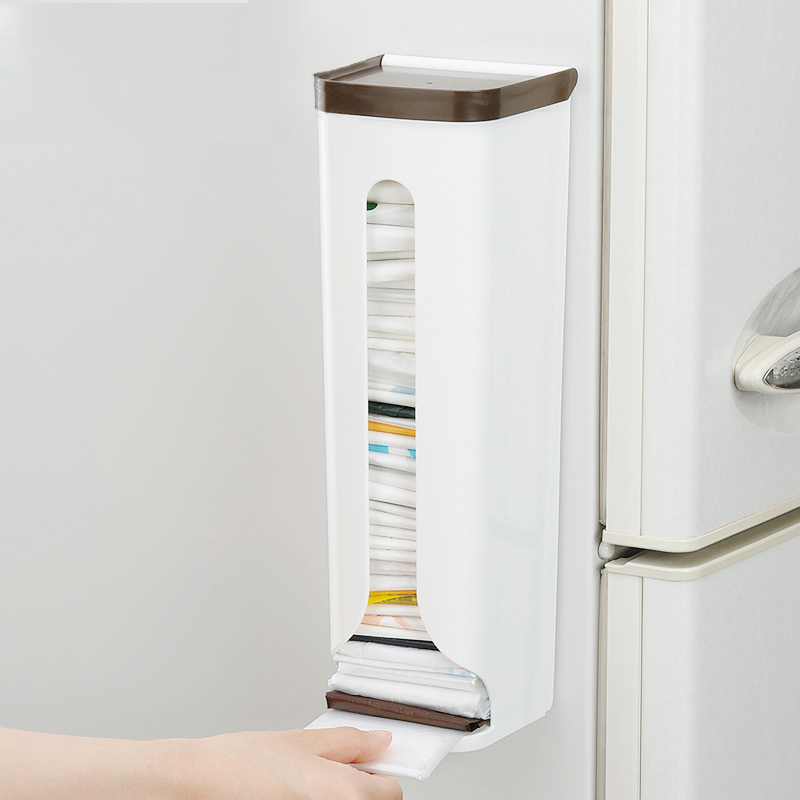 Japan imports garbage bag containing box environmentally friendly plastic suction cup hanging wall extraction style shopping bag horse chia bag finishing box