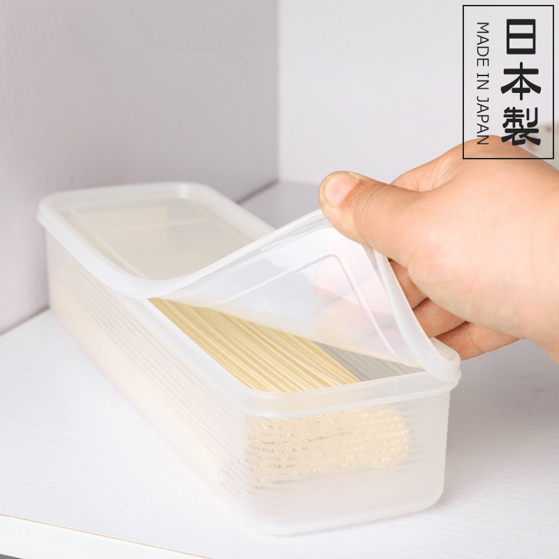 Japan Imported Fridge Sealed Box Chopsticks Italian Noodle Containing Box Rectangular Crisper Box Kitchen Refrigerated Noodle Box