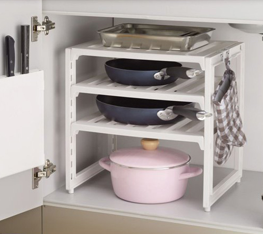 Import Space Master Pan Bowl Containing Layer Shelf Double Sauce Bottle Finishing Frame Flat Bottom Pan Shelf Sink Sink