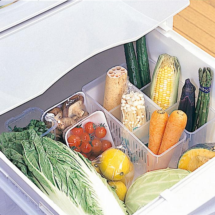 Japan Imports INOMATA Free Separation Containing Basket Kitchen Finishing Containing Basket Fridge Food Containing box