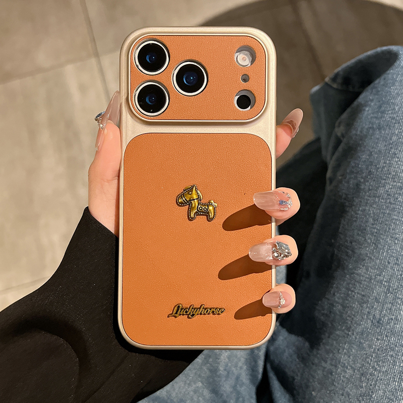 Autumn and Winter New Three-Dimensional Pony Leather Texture Instantly Transforms into 17, Suitable for Apple 17 Pro Max Phone Case, iPhone 16 Pro Niche Design, 15 Anti-Drop, 14 Stylish, 13 Matte, 15 Plus for Women, Pro Max New Year