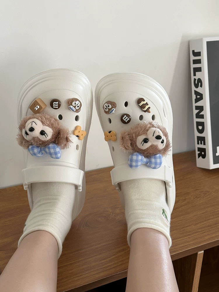 Кроссовки Lu Thirteen Cute Shirley Rose Cave Женские летние верхняя одежда 2026 новый пляж нескользящие сандалии Баотоу полуприспособления