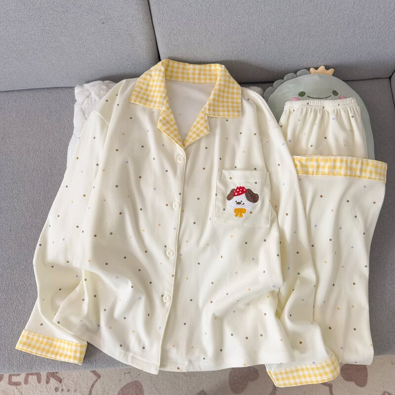 Autumn and Winter New Style German Velvet Pajamas for Women, Korean Style, Cute Cartoon Sweet Style, Thickened Warm Home Clothes Two-Piece Set Autumn and Winter New Style German Velvet Pajamas for Women, Korean Style, Cute Cartoon Sweet Style, Thickened Warm Home Clothes Two-Piece Set