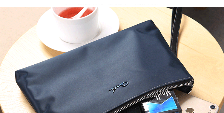 Túi xách nam mới vải thường dung tích lớn túi ly hợp Oxford vải nylon phong bì ly hợp túi xu hướng túi nam - Túi của con người túi juno