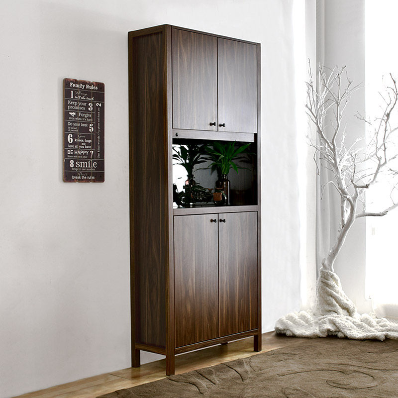 Custom door shoe cabinet home door heightened porch cabinet balcony storage storage cabinet integrated against the wall with mirror