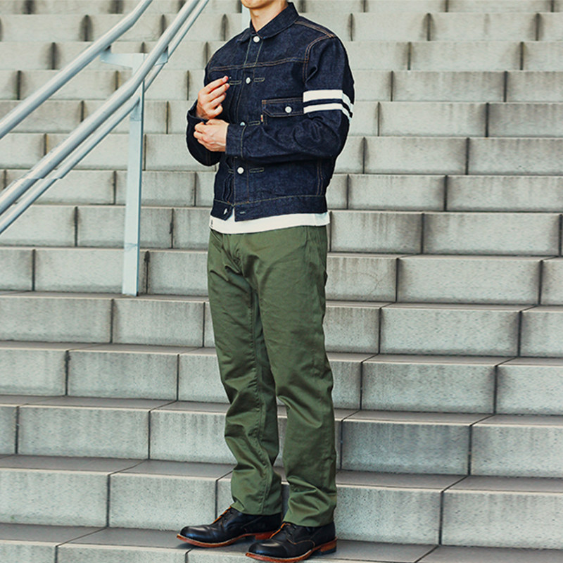 MOMOTARO MOTARO MANTARO 2105SP Nissan jeans 2 generation repair jacket prototype texture coat male