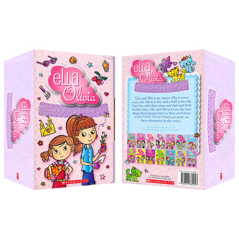 Школьный набор Ella & Olivia 'Bundle of Fun' История Эллы и Оливии: 14 книг, обучение, рост девочки, история, основные главы