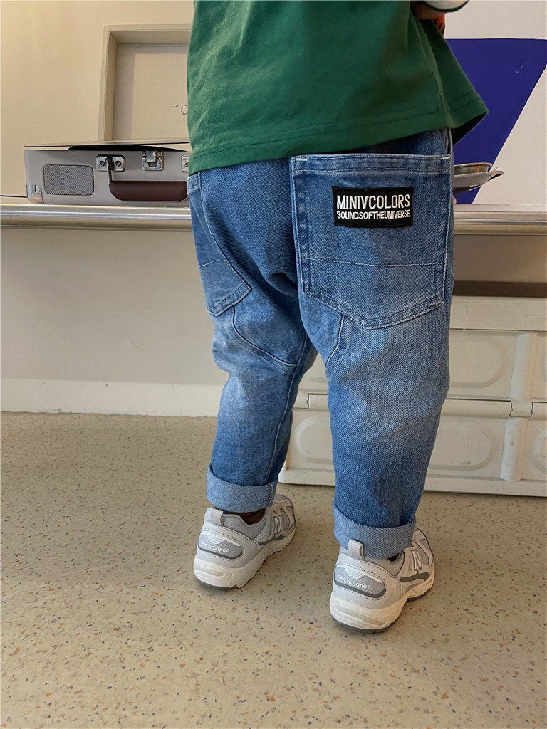 (20% off) MINIV KIDS baby jeans spring and autumn children's casual pants trousers