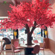 Simulated cherry blossom tree, indoor large green plant landscaping, peach blossom tree, wishing tree, hotel, restaurant, internet celebrity decorative tree