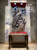 Hot Selling Mulliga Wood Root Carving Pendulum Pieces Works Peacock Peony Flowers Open Rich Living Room Wood Carving Pendulum Pieces Hand Solid Wood Engraving