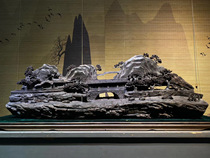 Hot sale shady wood engraving mood landscapes homeland themed solid hollowed-out handmade root sculptures Umwood