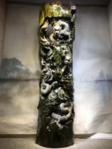 Hot sale Sichuan Jinshinan Wulong Guanyin gloomy wood boutique carving root carving ornaments Buddha statue Hotel living room application