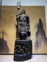 Spot Flowers Pear Wood Wucai Caiguan Public Root Carving and Living Room Solid Wood Handmade Engraving Guan Clouds Long Wood Carving Handicraft