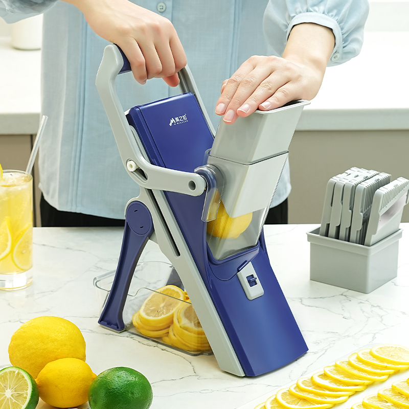 Meizhikou Lemon Slicer: Multifunctional Kitchen Tool for Slicing Lemons, Hand-Protecting Lemon Slicer, Vegetable Slicing Tool