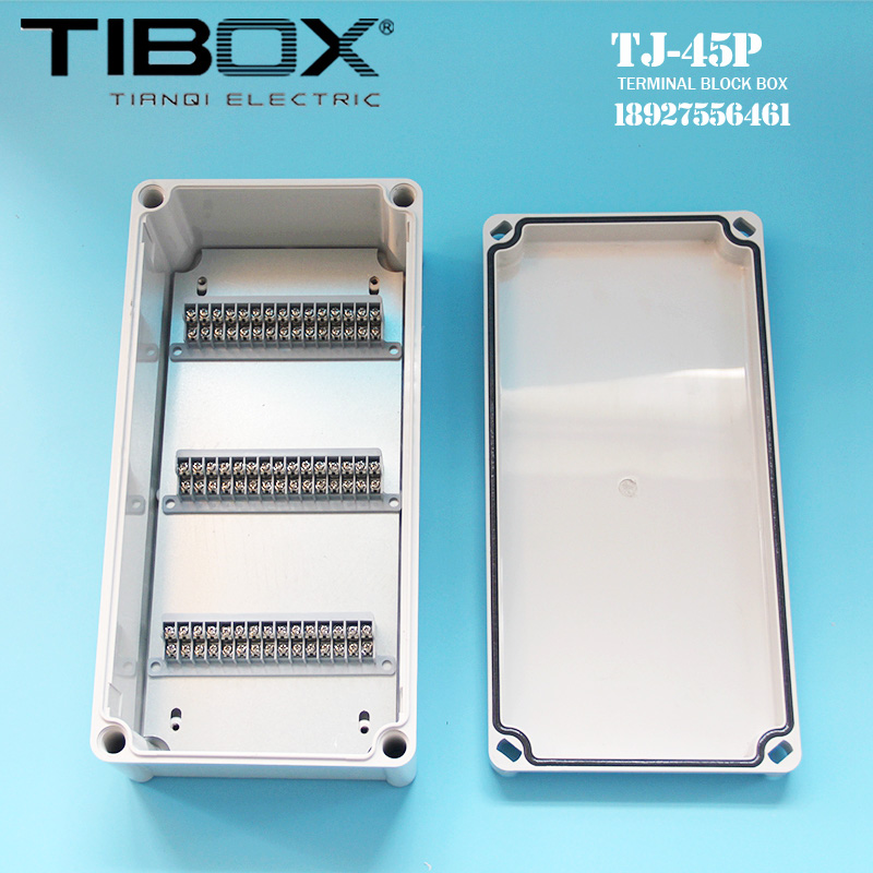 Factory industrial control box cable junction box 380*190 * 100mmTJ-45P plastic with Terminal power distribution wire box