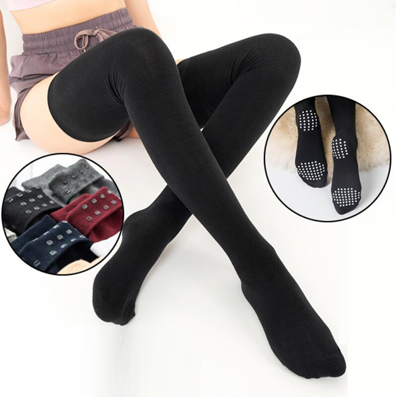 Belly dance socks over-the-knee stockings Dance practice socks Non-slip cotton socks Foot cover Foot protection does not roll the edge