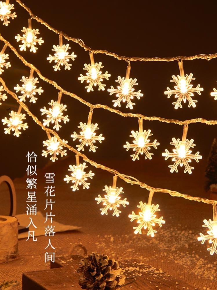 Hanging Light Christmas Decorations Christmas Scene Arrangement Tree Light Pendant Snowflake Lamp String Decorated Led Lights LANTERN ROOM