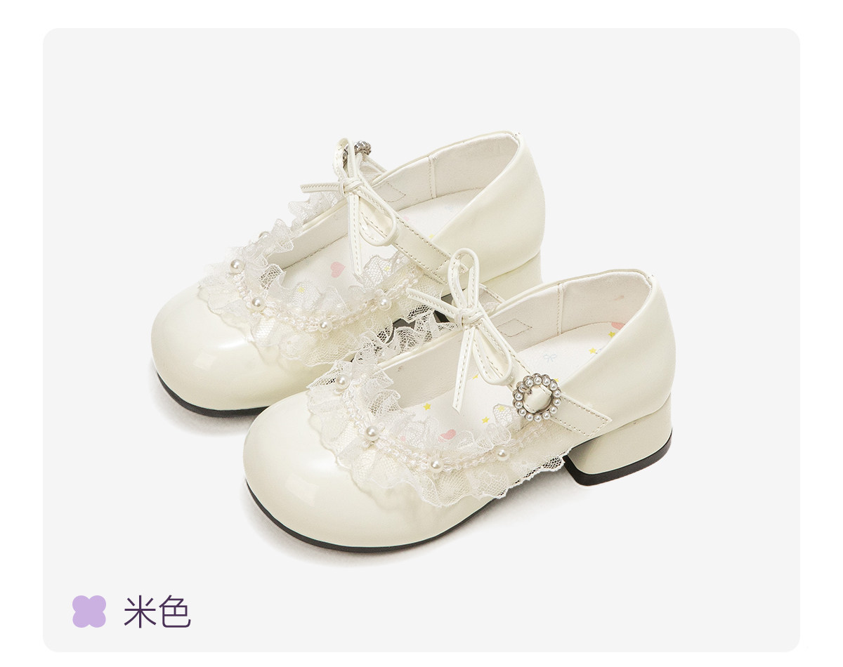 小女孩洋气小皮鞋2026新款夏儿童漂亮公主鞋女童软底高跟鞋舞台鞋 — 23