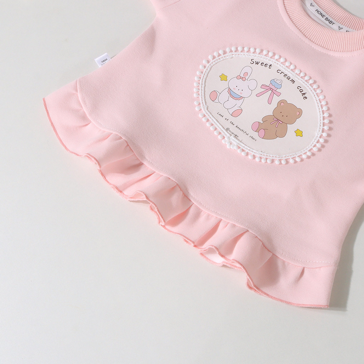 White Sweatshirt for Girls 2026 Autumn and Winter New Style Cartoon Round Neck Top for Girls, Kidsren's Fashionable and Versatile Long-Sleeved Top — 10