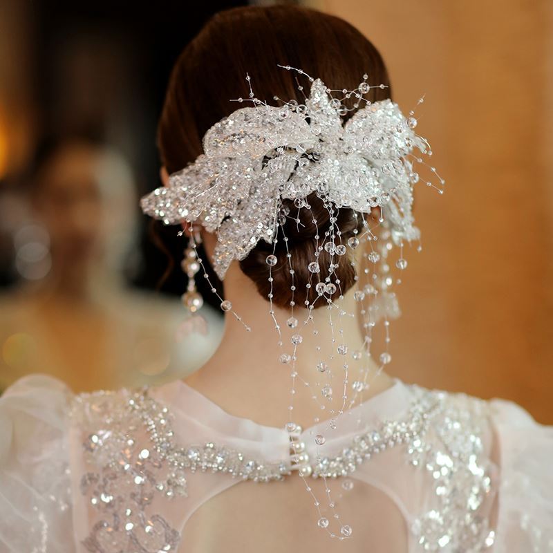 Wedding Bridal Bridal Headwear 2021 New Crown Atmosphere Superior Sensual Qi style sensual hairstyle Tangle Simplicity