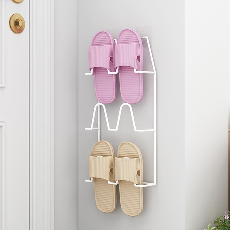 Shoe rack on the door Shoe Sheninstrumental net red security door rear ultra-thin shoe rack 10cm Provincial space door rear small narrow small