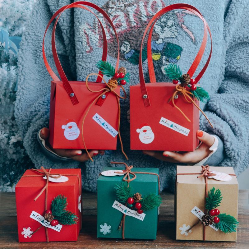 Christmas Gift Bag Wrapping Paper Bag Christmas Gift Bag Candy Bag Hand apple Decorative Gift Bag for Christmas