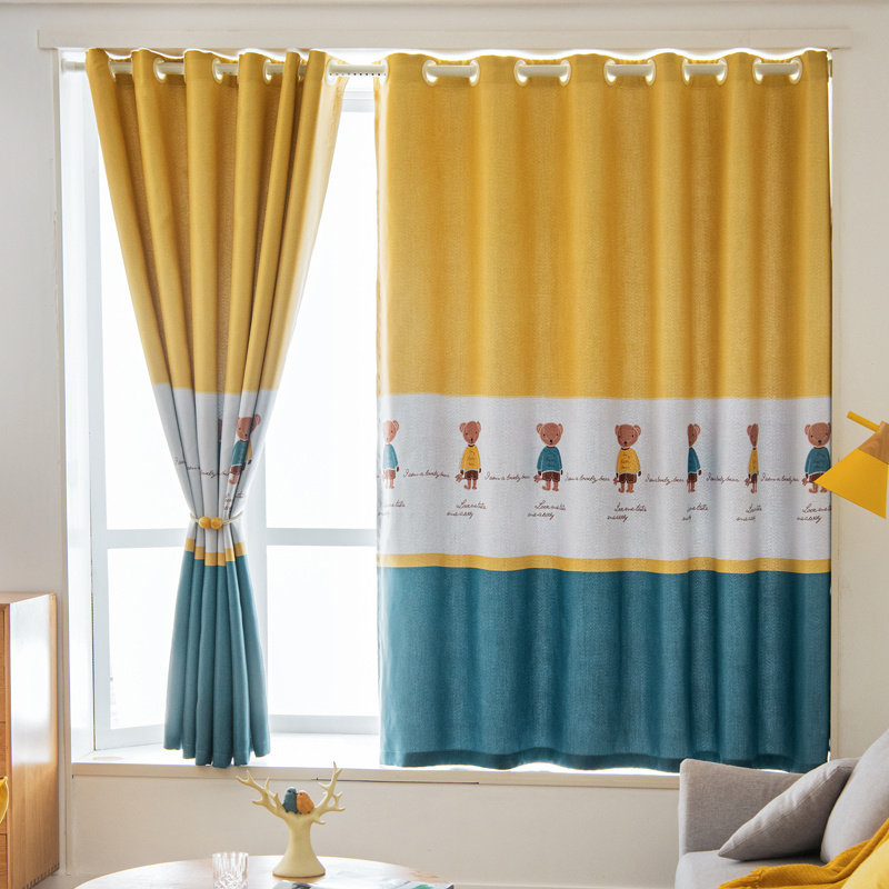 Balcony Half-cut Tatami Cartoon Girl Room Children Room Short Curtains Boys Bedroom Nordic Floating Windows