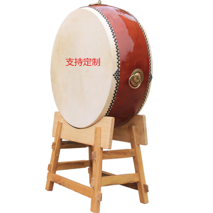War drum bull skin drum spring wood drum temple drum drum show custom Japanese log drum rack