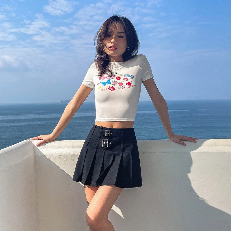 LEIYU High Waist Plexu Skirt Woman Summer 2022 New Display Slim Anti Walking Light A Character Dress half body dress Hot girl short dress