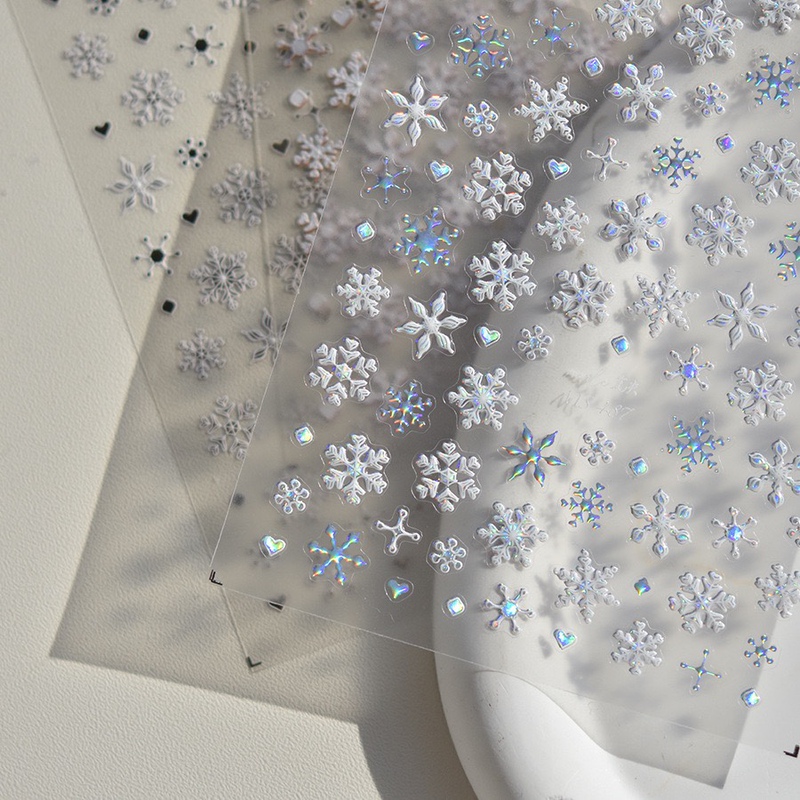 Laser Winter Snowflake Nail Stickers Tomoni Ethereal Snowflakes Romantic Snowflakes High-End Gold Foil Nail Stickers Laser Winter Snowflake Nail Stickers Tomoni Ethereal Snowflakes Romantic Snowflakes High-End Gold Foil Nail Stickers