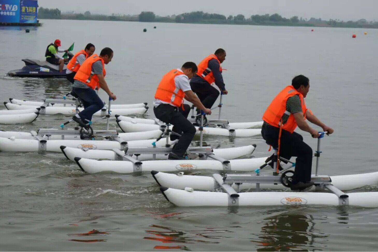 Manufacturer Direct Marketing Park Leisure Water Bike Lake Surface Water Bike Double Trio Down-to-earth Boat Pleasure Equipment