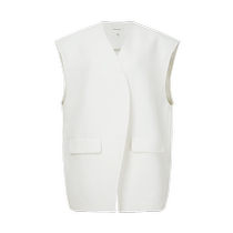(Simplified Aesthetics) Masfil 2024 Summer New Fashion Curved Cut Box Suit Vest Jacket Women