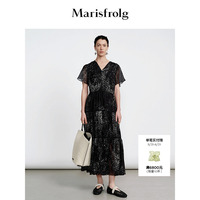 [New energy black dress] Marisfrolg 2026 summer new fashion V-neck dress