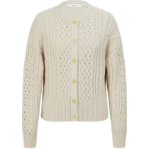 (Wool Knitted Cardigan) Masfil Knitted Sweater Spring New Wool Twisted Knitted Sweater