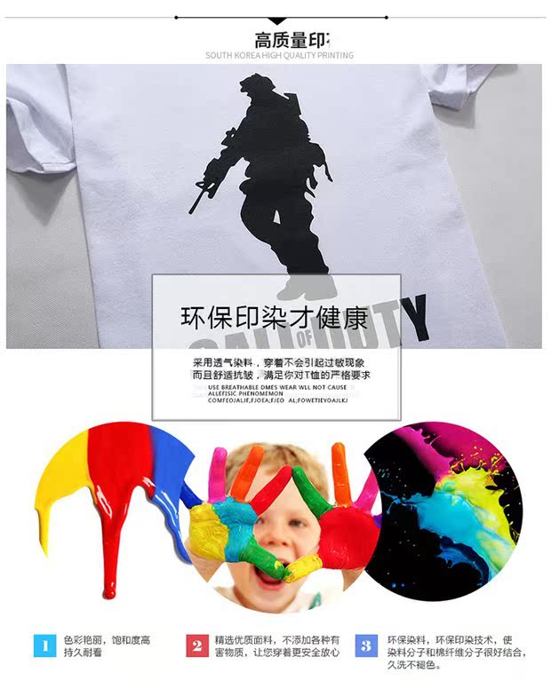 2018 nam mùa hè cổ tròn hoạt hình áo thun nam ngắn tay cotton chất béo lỏng nửa tay cộng với phân bón XL nửa tay áo Áo thun nam Hàn Quốc