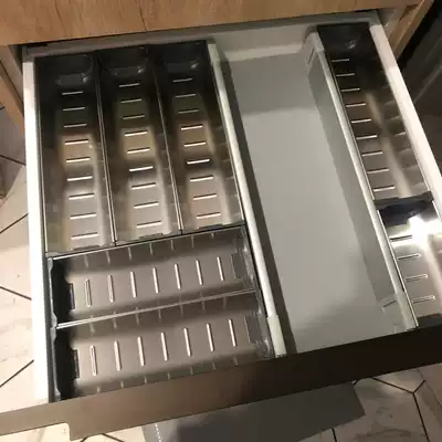 600 cabinets kitchen overall cabinet? Car drawer household knife and fork storage partition storage box 304 stainless steel tableware finishing