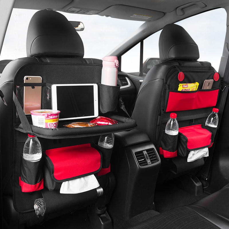 Car seat back storage bag hanging bag multifunctional car table storage bag rear storage car interior decoration products
