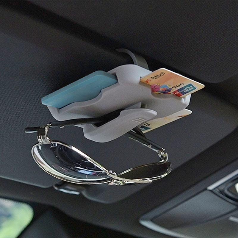 Car sun visor storage push car glasses bracket sunglasses clip multifunctional card storage clip creative car car supplies