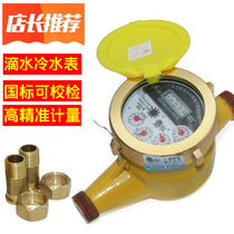 Guangdong Yueshui full copper rotor type anti-drip high sensitive tap water household copper joint hot and cold water meter 4 points 6 points 15