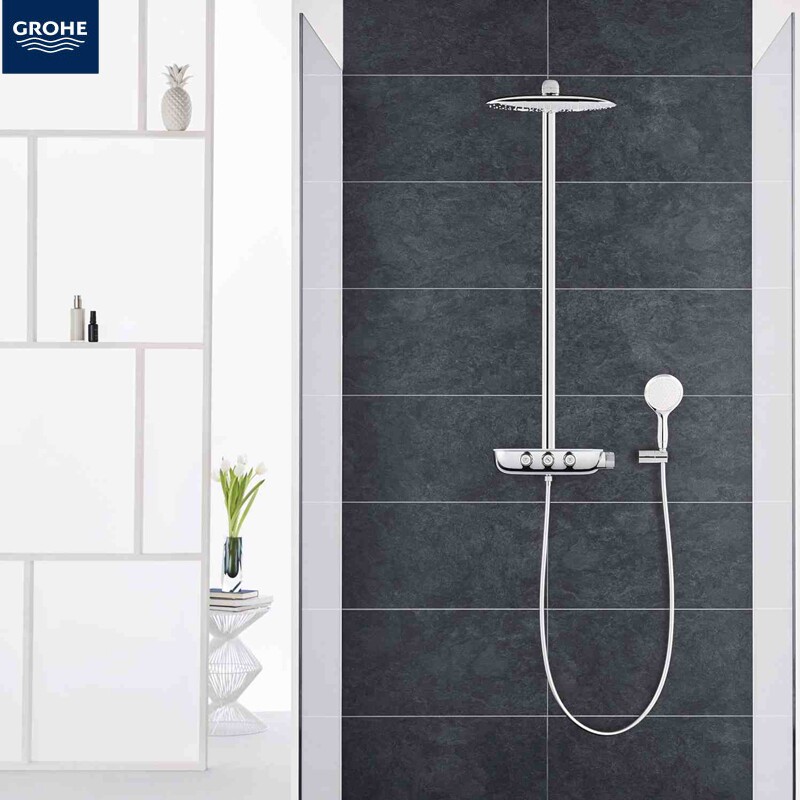 Grohe Rayrain system Intelligent control 360 thermostatic shower tap 180mm shower shower head