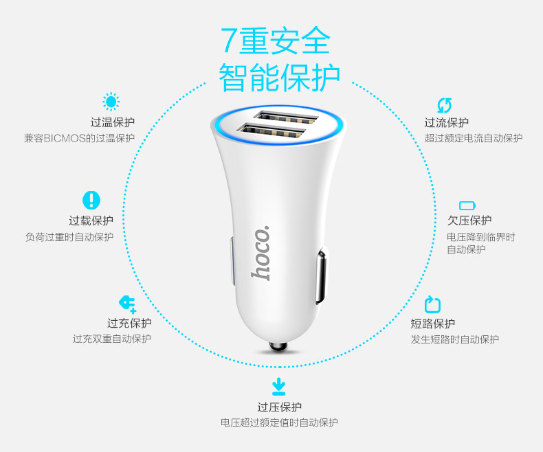 chargeur HOCO 2.4A, 2A - Ref 1301177 Image 11