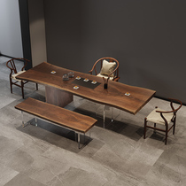 Simple modern tea table acrylic panel tea table and chair combination office Chinese tea table suspended bubble tea table