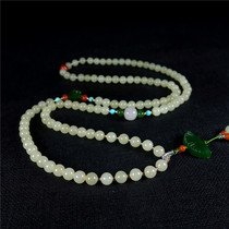 Hetian Jade yellow mouth bracelet 108 jade beads handstring Original Design South Red White Jade various accessories clothing chain