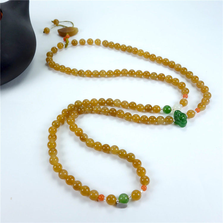 Jade Jia People Original Handmade and Tian Yuchemo Sugar Gold Sugar matched with Beyyu South Red Gadget Male and Men's Terms Chain