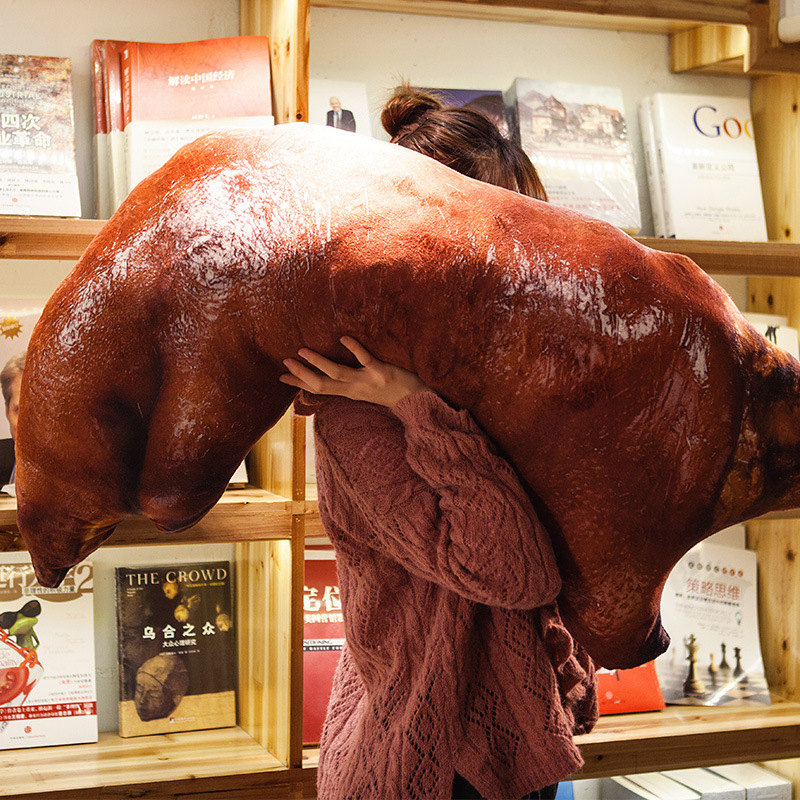 Net Red Creative Emulation Pig Hooves Leaning Pillow headboard Pillow Strip Pillow Back Cushion Large Backrest Cushion Pillow Cute Adolescent Girl