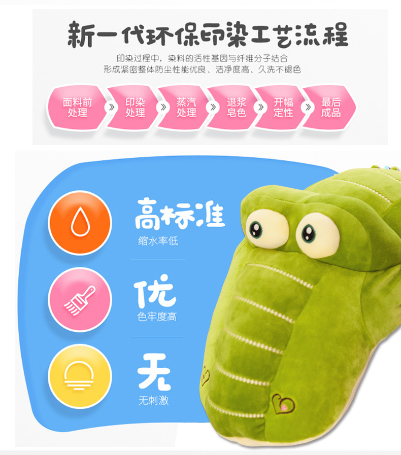 Cartoon Down Cotton Cá sấu Sofa Gối Đệm Gối Giường Nhà dễ thương Bạn trai Gối Sinh viên Nam và Nữ gối vuông trang trí
